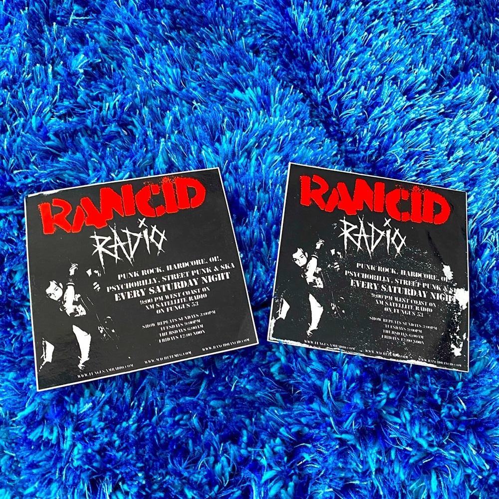 Rancid Radio Y2K Stickers. Retro. Rock. Punk. 2000.